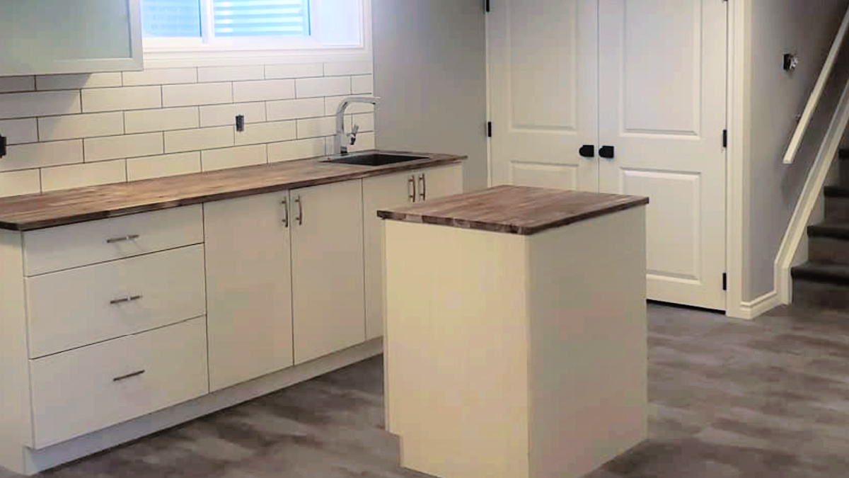 Basement overhaul with a kitchen